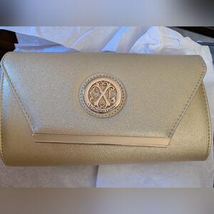Christian Lacroix Metallic Gold Women's Clutch Shoulder Bag NWT